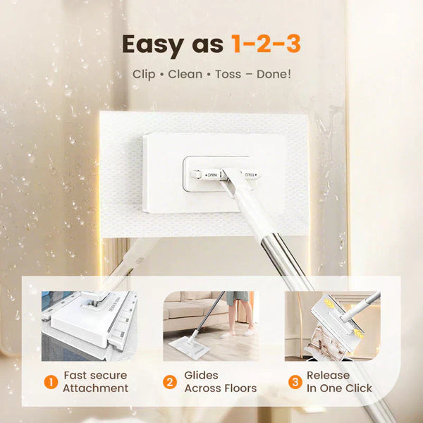 🥰🥰 Multi-Purpose 360° Magic Mop – Wet & Dry Cleaner for Floors, Walls & Windows (Use Any Cloth)