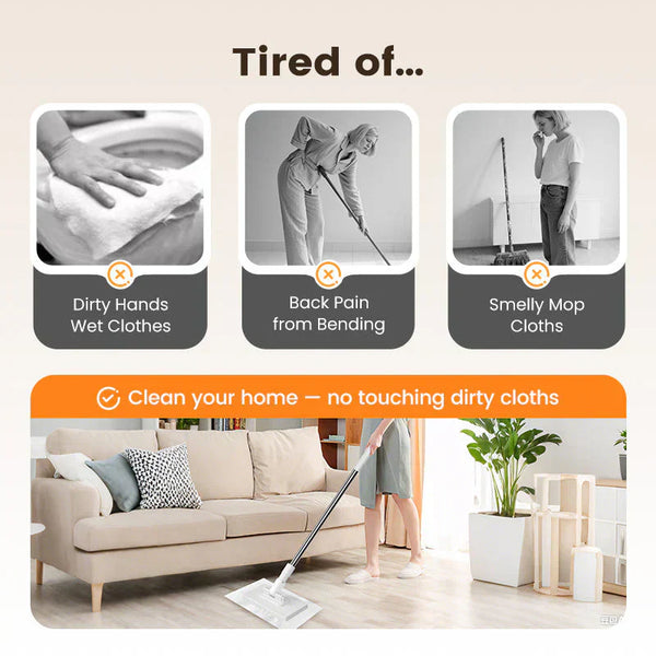 🥰🥰 Multi-Purpose 360° Magic Mop – Wet & Dry Cleaner for Floors, Walls & Windows (Use Any Cloth)