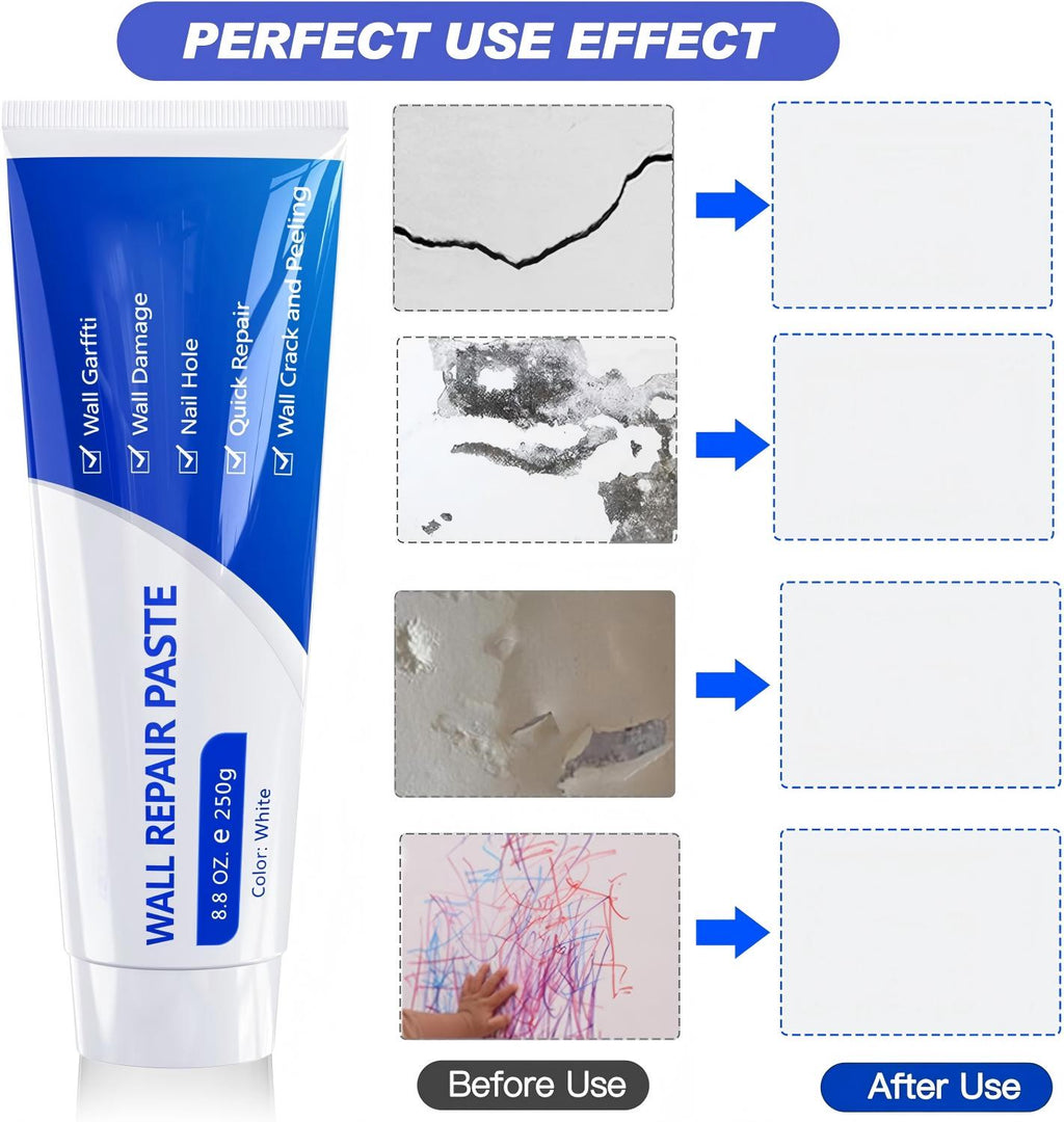 ⚒️✨ Ultimate Wall Repair Paste-Instantly Fix Holes • Quick Dry • Waterproof • Safe for Kids