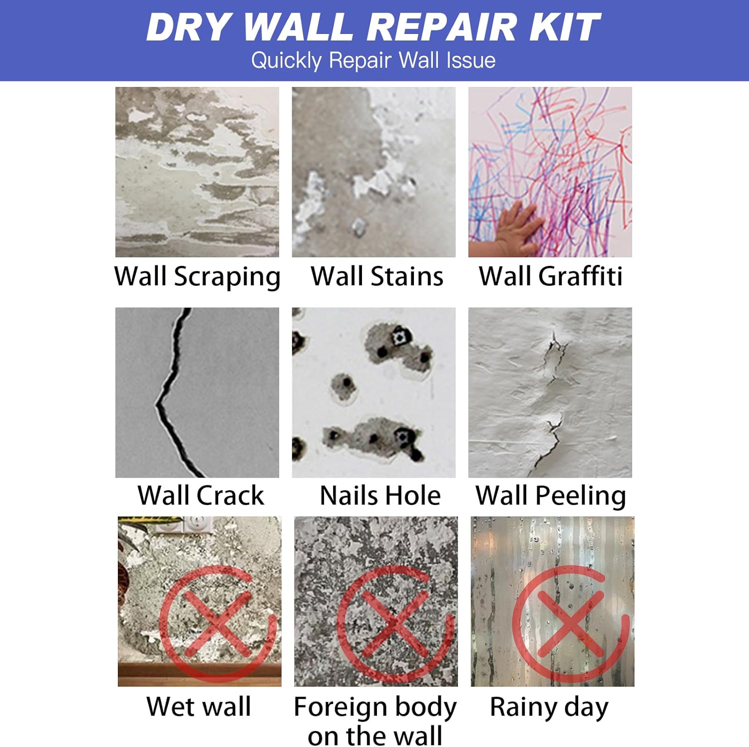 ⚒️✨ Ultimate Wall Repair Paste-Instantly Fix Holes • Quick Dry • Waterproof • Safe for Kids