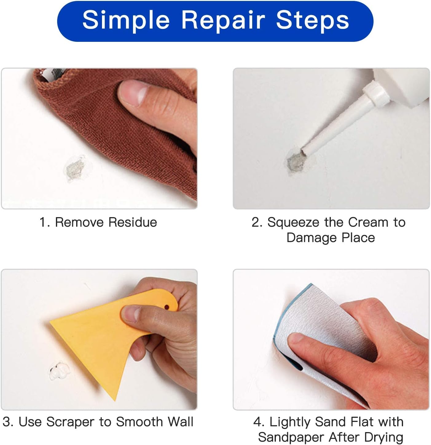 ⚒️✨ Ultimate Wall Repair Paste-Instantly Fix Holes • Quick Dry • Waterproof • Safe for Kids