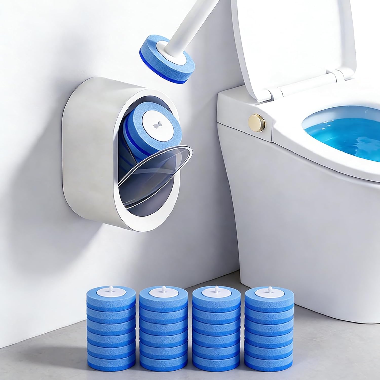 🪥Magic Clean Pre-Soaked Toilet Wand & Storage Caddy